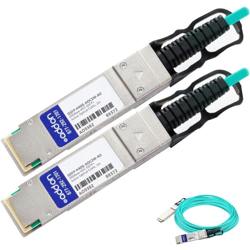 AddOn 2m Cisco Compatible QSFP+ AOC - 40GBase direct attach cable - QSFP+ (M) to QSFP+ (M) - 2 m - fiber optic - active MPN:QSFP-H40G-AOC2M-AO