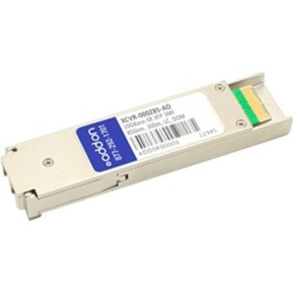 AddOn - XFP transceiver module (equivalent to: CIena XCVR-000Z85) - 10GbE - 10GBase-SR - LC single-mode - up to 984 ft - 850 nm - TAA Compliant MPN:XCVR-000Z85-AO