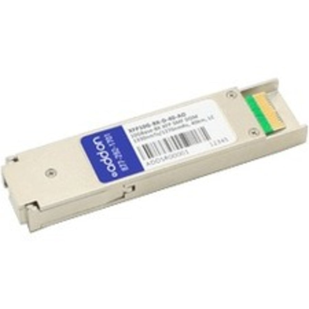 AddOn MSA Compliant 10GBase-BX XFP Transceiver - XFP transceiver module - 10 GigE - 10GBase-BX - LC single-mode - up to 24.9 miles - 1330 (TX) / 1270 (RX) nm MPN:XFP-10G-BX-D-40-AO