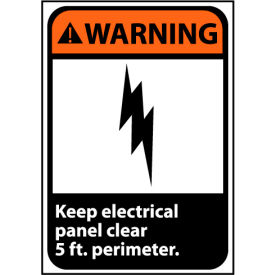 Warning Sign 14x10 Rigid Plastic - Keep Electrical Panel Clear WGA26RB
