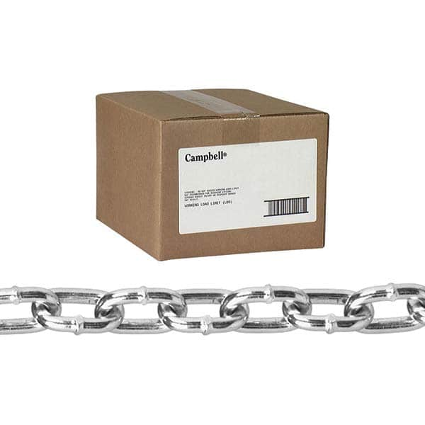 Welded Chain, Load Capacity (Lb. - 3 Decimals): 270.000, Link Type: Straight Link Machine Chain, Material: Steel, Chain Grade: 0, For Lifting: No MPN:T0310324