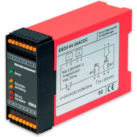 Bircher Reglomat ESD3-06-24ACDC Safety Controller Ext.(manual) reset 24VAC/DC Safety Cat 3 CEN ESD3-06-24ACDC