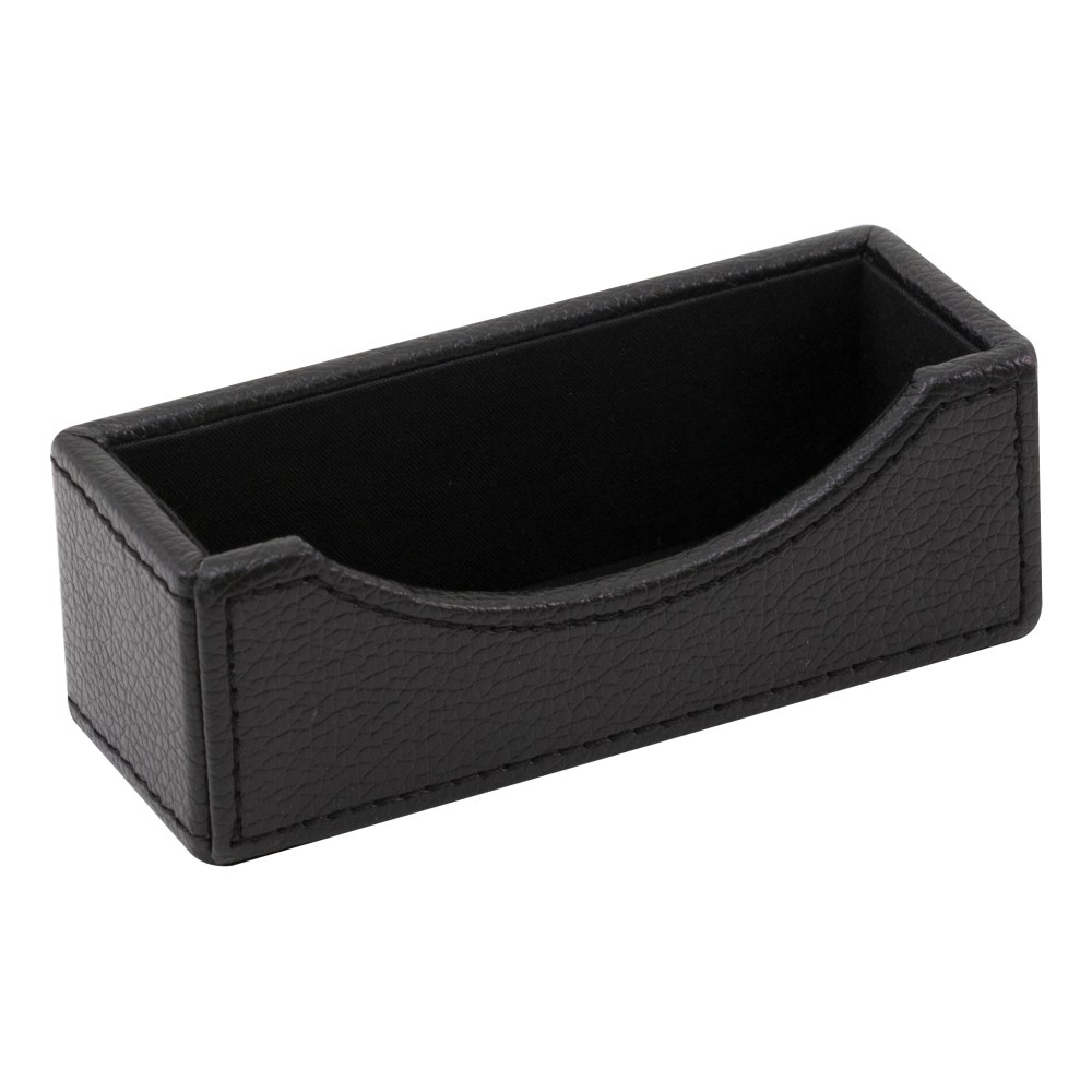 Realspace Black Faux Leather Business Card Holder (Min Order Qty 16) MPN:61801