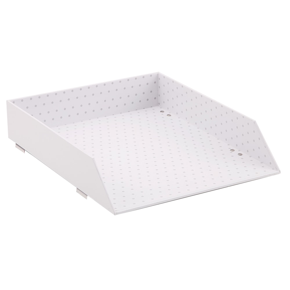 Realspace White Dot Stacking Letter Tray (Min Order Qty 9) MPN:36230