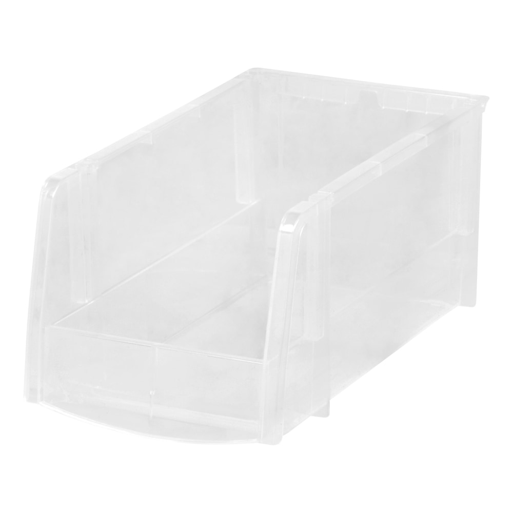 Office Depot Brand Mini Plastic Stacking Bin, Small Size, 5in x 5 1/2in, Clear (Min Order Qty 16) MPN:65052