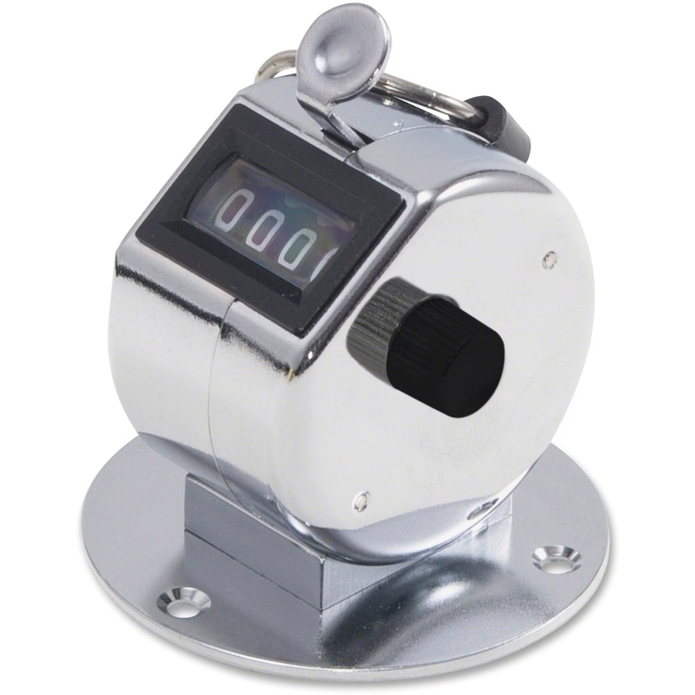 Advantus Desk Model Tally II Tally Counter - 4 Digit - Finger Ring, Desk Mountable - Chrome (Min Order Qty 3) MPN:9841005