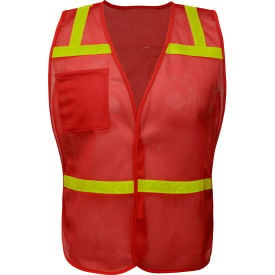 GSS Safety Non Ansi Enhanced Safety Vest-Red 3124