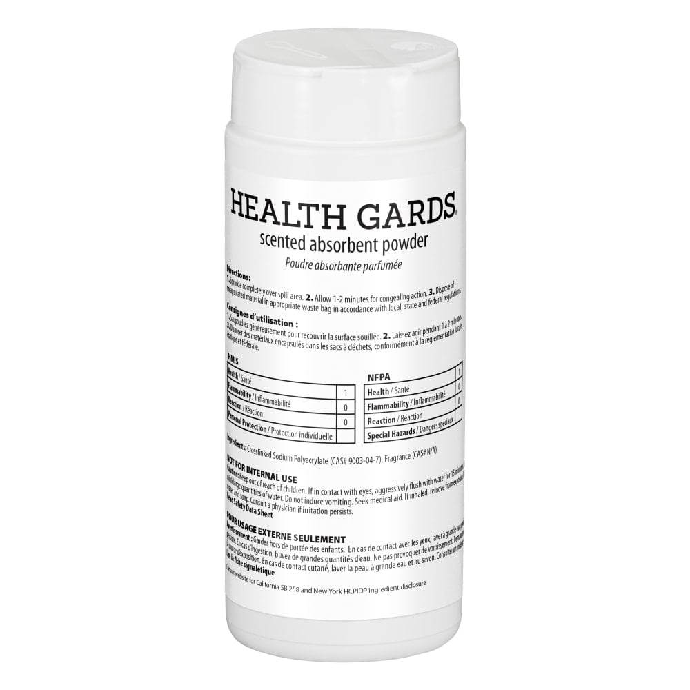 Hospeco Health Gards Absorbent Powders, 16 Oz, Pack Of 12 Powders MPN:08160