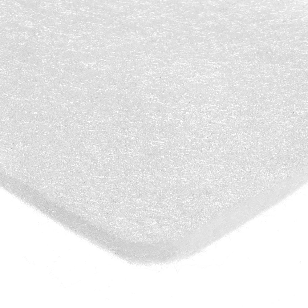 Felt Sheets, Material: Polypropylene , Length Type: Stock Length , Color: White , Overall Thickness: 0.080in , Overall Length: 300.00  MPN:BULK-FFS-PP-21