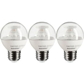 Sunlite® LED G16 Clear Globe Light Bulb E26 Base 5W 350 Lumens 2700K Warm White Pack of 3 40285-SU