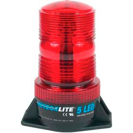 Meteorlite™ 5 High-Profile Strobe Light - 12-80V - Permanent Mount - Red - SY361005-R-LED SY361005-R-LED