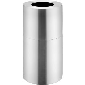 GoVets™ Aluminum Round Open Top Trash Can 20 Gallon Satin Clear 716240