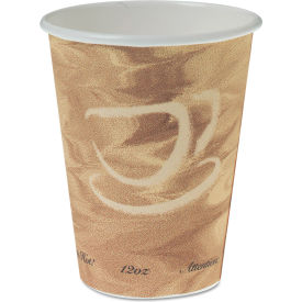 Dart® Printed Polycoated Paper Hot Drink Cups 12 oz Brown Pack of 1000 412MSN-0029