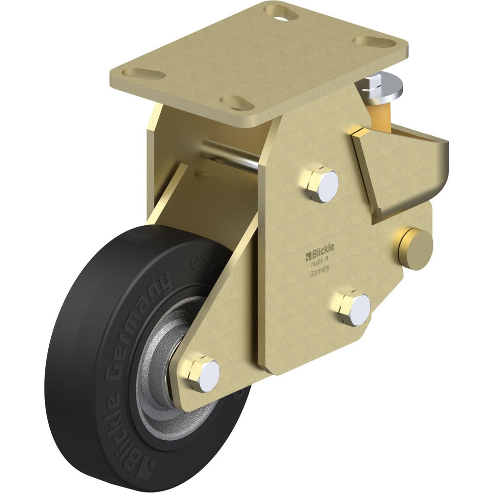 Top Plate Casters, Mount Type: Plate , Number of Wheels: 1.000 , Wheel Diameter (Inch): 10 , Wheel Material: Rubber , Wheel Width (Inch): 3-3/8  MPN:034678