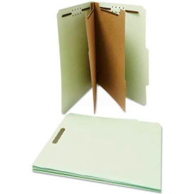 Universal® Pressboard Classification Folder Letter Six-Section Gray-Green 10/Box 10273