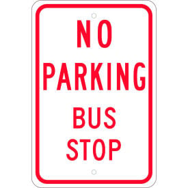 NMC TM099K Traffic Sign No Parking Bus Stop 18