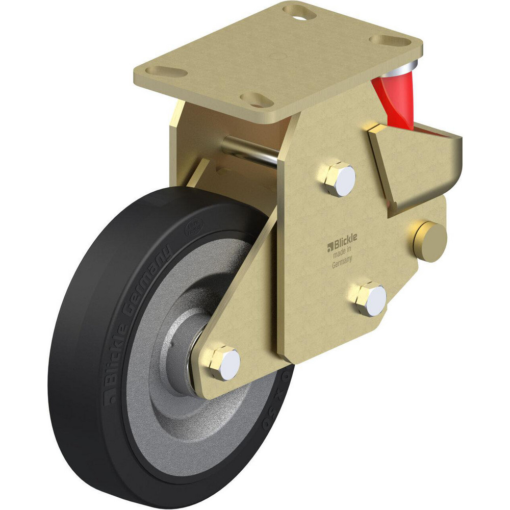 Top Plate Casters, Mount Type: Plate , Number of Wheels: 1.000 , Wheel Diameter (Inch): 10 , Wheel Material: Rubber , Wheel Width (Inch): 3-3/8  MPN:001123