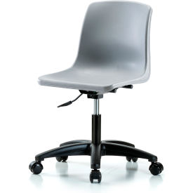 Blue Ridge Ergonomics™ Polypropylene Shell Chair Desk Height w/ Casters Gray SDHCH-RG-RC-GRY