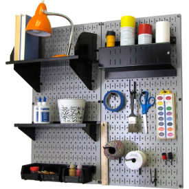 Wall Control Pegboard Hobby Craft Organizer Storage Kit Gray/Black 32