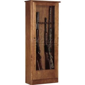 American Furniture Classics 724-10 Wood Gun Storage Cabinet 10 Long Guns 724-10