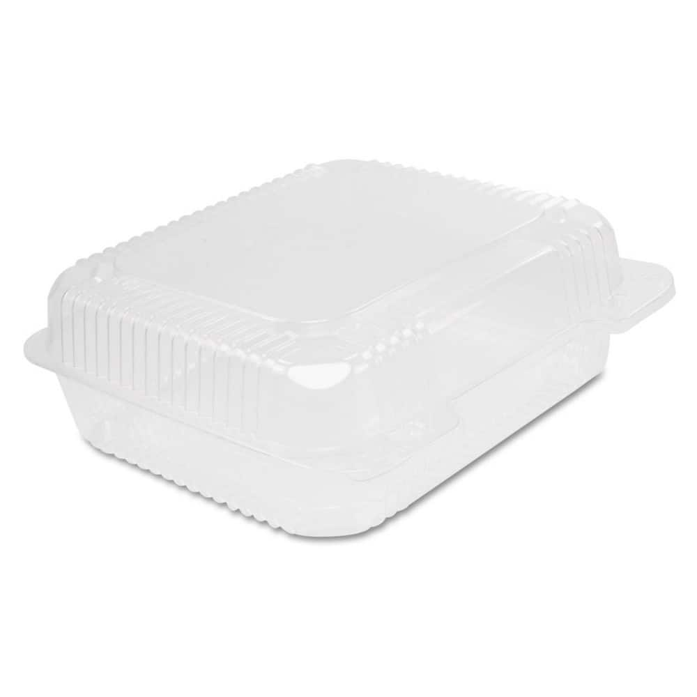 Food Containers, Container Type: Food Storage , Shape: Square , Overall Height (Decimal Inch): 3.0000 , Lid Type: Hinged Lid , Container Material: Plastic  MPN:DCCC51UT1