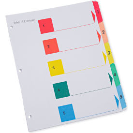 Universal® Deluxe Table of Contents Dividers for Printers 5-Tab 1 - 5 11 x 8.5 6 Sets UNV24800***