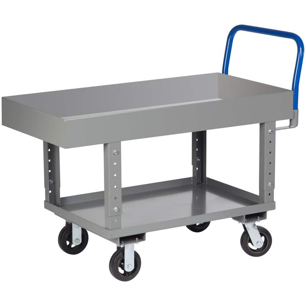 Bar, Panel & Platform Trucks, Type: Work-Height Platform Truck with Lower Shelf , Load Capacity (Lb. - 3 Decimals): 2000.000 , Body Material: Steel  MPN:RNL2X624486MRAH