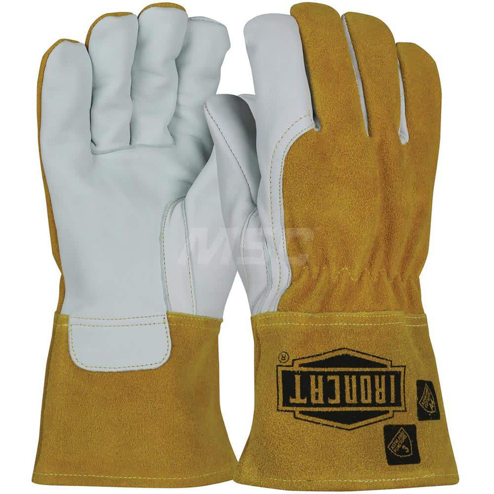 Welding Gloves: Size Small, Uncoated, Grain Goatskin Leather & Split Cowhide Leather, MIG Welding Application MPN:6243/S