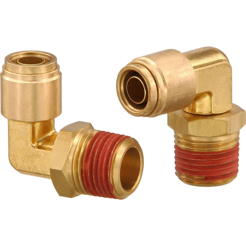 Metal Push-To-Connect Tube Fittings, Connection Type: Push-to-Connect x MNPT , Material: Brass , Tube Outside Diameter: 3/8 , Standards: DOT  MPN:PC69-DOTS-64