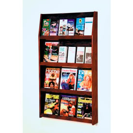 12 Magazine/24 Brochure Wall Display - Mahogany LD49-24MH