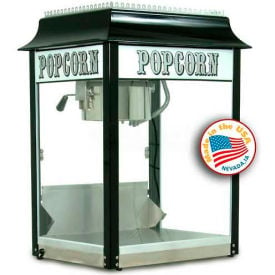 Paragon 1108820 Black/Chrome Antique  Popcorn Machine 8 oz Black/Cream 120V 1420W 1108820