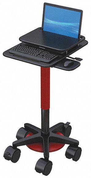 Laptop Cart Black/Red 48 H x 18 W MPN:LPC200_1825_LSH16_01