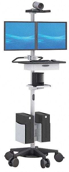 Computer Stand Gray 72 H x 33 W 100 lb MPN:MPC2C60_HR4_2F_H_KB_DRW_SH_2C1