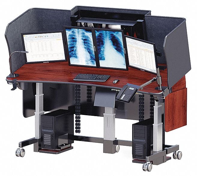 Medical Workstation 26 to 47 H x 84 W MPN:WS8434_B_W/O_EC