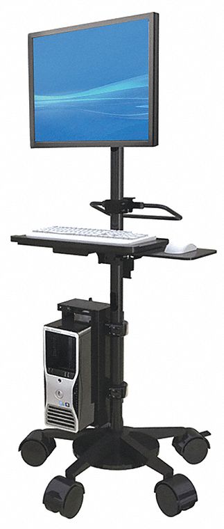 Telescopic Medical Cart Mahogany 46 H MPN:TS3030_DX