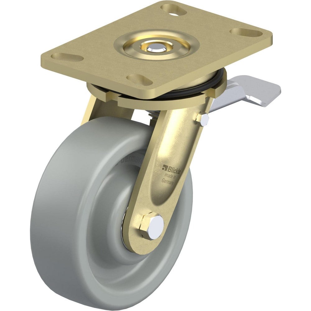 Top Plate Casters, Mount Type: Plate , Number of Wheels: 1.000 , Wheel Diameter (Inch): 6 , Wheel Material: Synthetic , Wheel Width (Inch): 2  MPN:910525