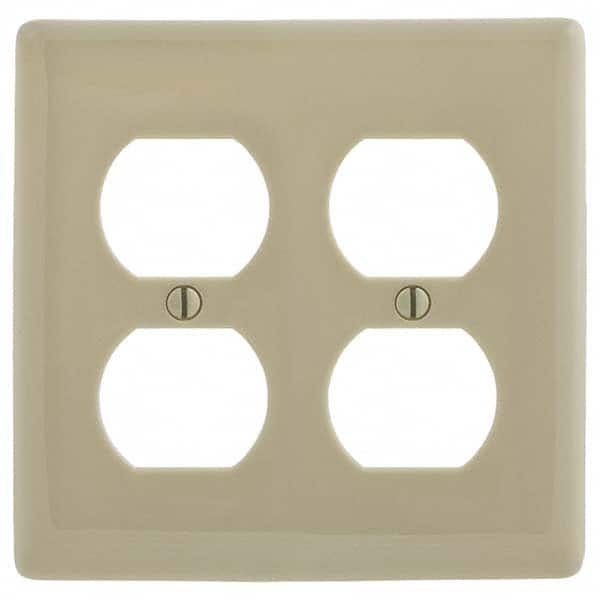 Wall Plates, Wall Plate Type: Outlet Wall Plates , Color: Ivory , Wall Plate Configuration: Duplex Outlet , Material: Thermoplastic , Shape: Rectangle  MPN:P82I