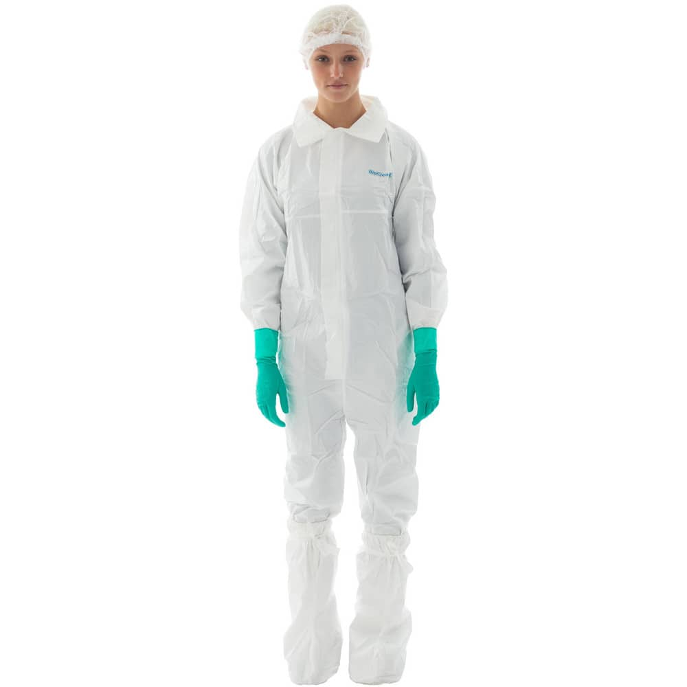 Disposable & Chemical Resistant Coveralls, Garment Style: Coveralls , Size: 4X-Large , Material: CleanTough , Closure Type: Storm Flap  MPN:BDCCT-XXXXL