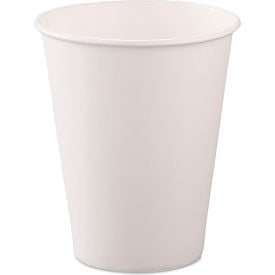 Single-Sided Poly Paper Hot Cups 8 oz White 50/Bag 20 Bags/Carton SCC378W2050