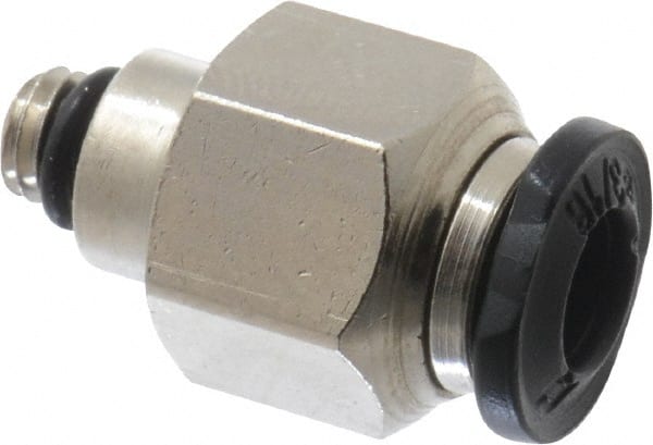 Push-To-Connect Tube to Universal Thread Tube Fitting: Male, Straight, M5 Thread MPN:50020N-5-M5