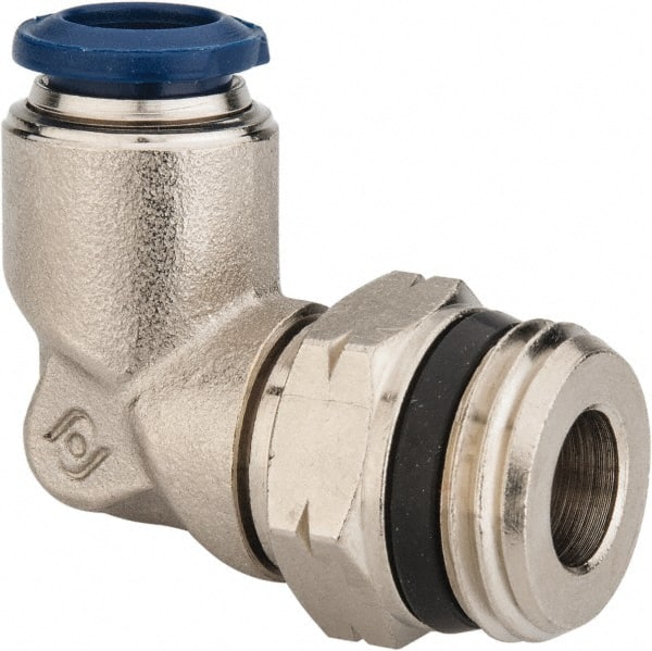 Push-To-Connect Tube to Universal Thread Tube Fitting: Swivel Elbow, 1/2