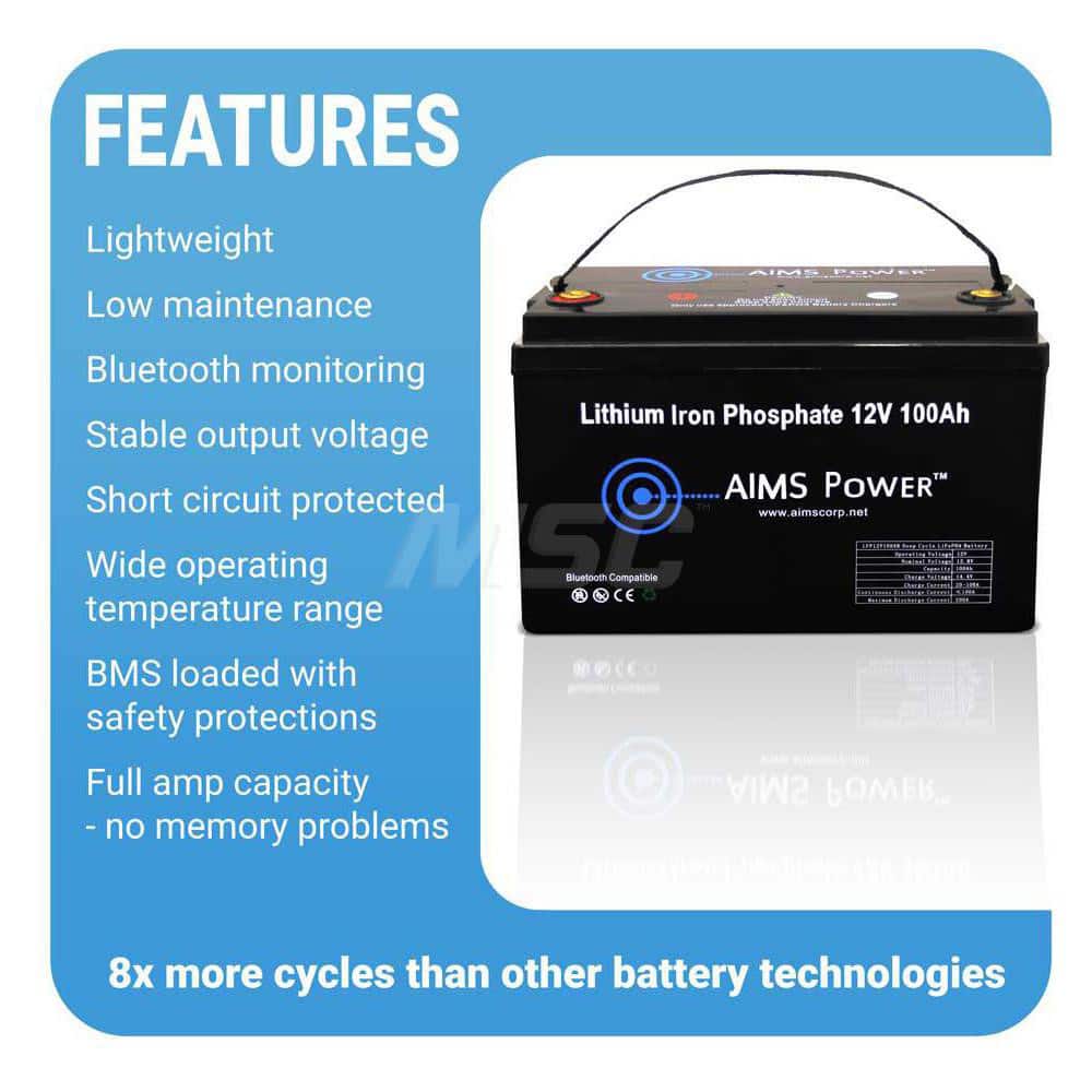 LiFePO4 Battery: Lithium-ion Phosphate MPN:LFP12V100B