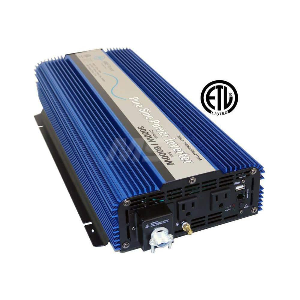 Power Inverters, Input Voltage: 0.00 , Output Voltage: 120 , Continuous Output Power: 3000 , Peak Output Power: 6000 , Maximum Input Current Rating: 16  MPN:PWRI300012120S