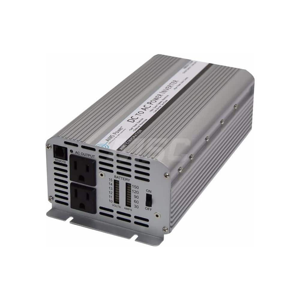 Power Inverters, Input Voltage: 0.00 , Output Voltage: 120 , Continuous Output Power: 1250 , Peak Output Power: 2500 , Maximum Input Current Rating: 17  MPN:PWRINV1250W