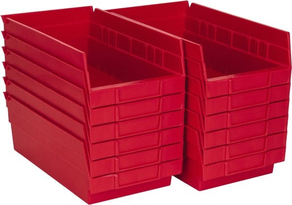 Plastic Hopper Shelf Bin: Red MPN:30130 RED