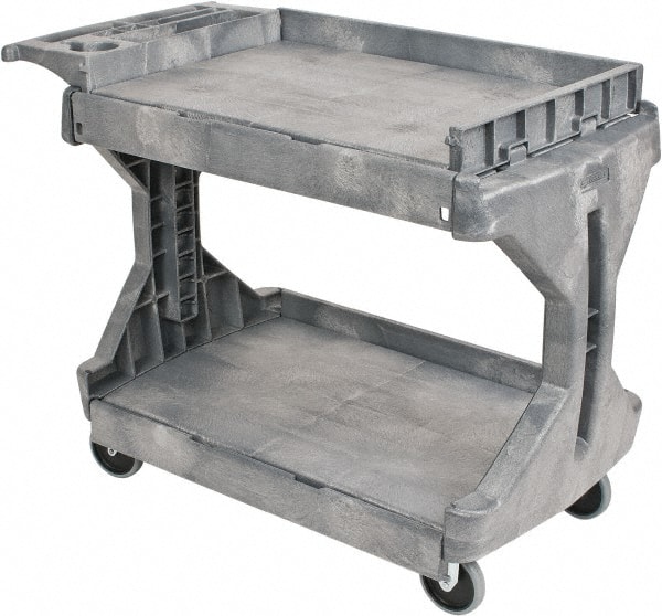 Standard Utility Cart: Plastic, Gray MPN:30936GRAY