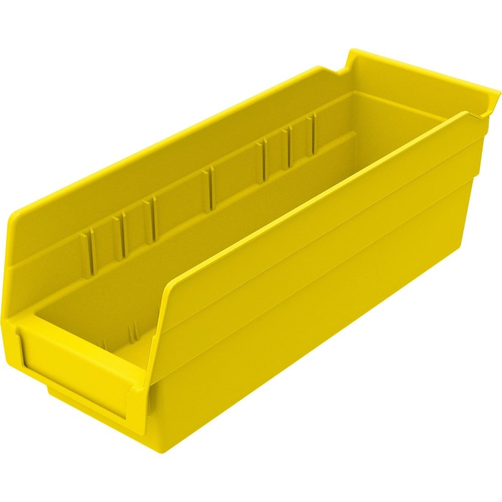 Akro-Mils Grease/Oil Resistant Shelf Bin, Small Size, 4in x 4 1/8in x 11 5/8in, Yellow (Min Order Qty 23) MPN:30120Y