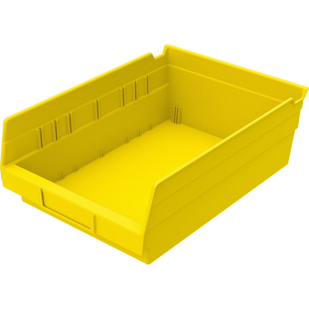 Akro-Mils Grease/Oil Resistant Shelf Bin, Small Size, 4in x 8 3/8in x 11 5/8in, Yellow (Min Order Qty 10) MPN:30150Y