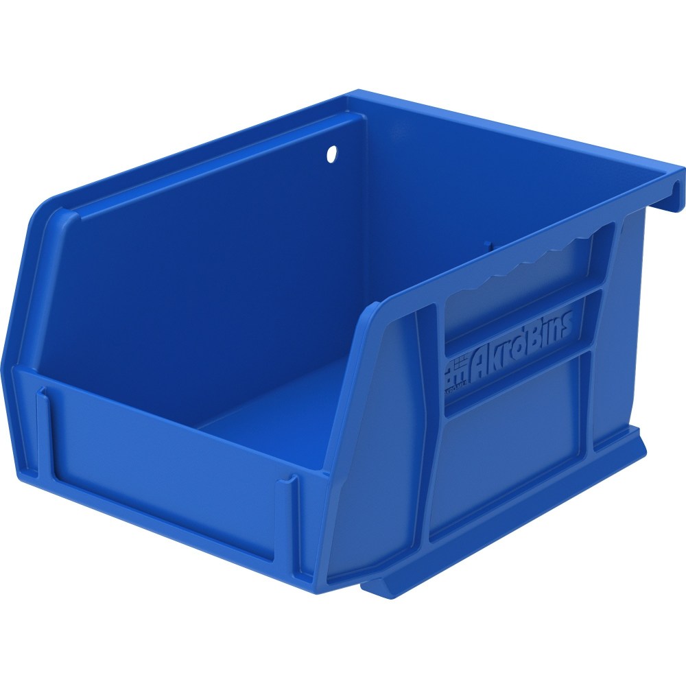 Akro-Mils AkroBin Storage Bin, Small Size, 3in x 4 1/10in x 5 2/5in, Blue (Min Order Qty 28) MPN:30210B