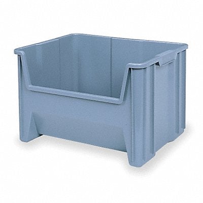 F8828 Stacking Bin Gray Plastic 12 7/16 in MPN:13017GREY